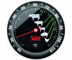 Silit Bratenthermometer analog Sensero Edelstahl rostfrei mit Markierung der empfohlenen Garpunkte für Steak Rind Kalb Lamm Schwein und Geflügel Grillthermometer Steakthermometer