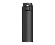 Thermosbecher 350ml / 500ml Cup Flask Geschäfts Edelstahl-Vakuumflasche Tragbare Flask Travelcup (Kapazität: 350 ml, Farbe: Schwarz) yqaae (Color : Black, Size : 350ml)