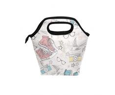 Senya Lunchtasche isolierte Lunchbox Handtasche Tasche wiederverwendbare Kühlbehälter Organizer Schule Outdoor für Frauen Männer Mädchen Jungen Kinder Schuhe Kamera Mode