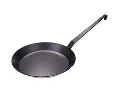 GRÄWE Eisenpfanne Ø 28 cm mit Antihaft-Beschichtung - Made in Germany - beschichtete Schmiedeeisen-Bratpfanne mit Stiel, für Induktion, Gas und Backofen