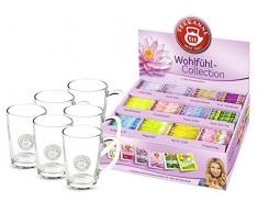 Teekanne Wohlfühl Box mit 6 Teegläsern mit Henkel