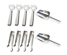 Sweieoni Candybar Zangen Set Zuckerzange Candybar Zangen Süssigkeiten Zange Candy Eisschaufel Eiswürfelzange Süßigkeiten Zange Servierzange für Hochzeit Party Candy Bar Küche Büfett 10 Stück