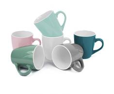 My-goodbuy24 Kaffeetassen 6er Set - 150ml - Kaffeebecher Cappuccinotassen Espressotassen Teetassen Keramik Mug Tassen Becher (6er Set Kaffeetassen)