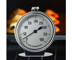 Dough.Q Edelstahl Ofenthermometer Backofenthermometer mit Angabe der Niedergar-, Back- und Brattemperatur