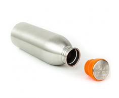 Trinkflasche 1l satiniert Edelstahl von 24bottles