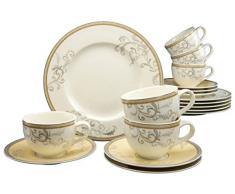 CreaTable 17801, Serie Villa Medici, Geschirrset Kaffeeservice 18 teilig