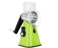 XIAOYH 3 in 1 Gemüsehobel, Swift Raspel Mit Drehtrommel Nut Shredder Veggie Cutter Schäler Spiralizer Käse Chopper,Grün