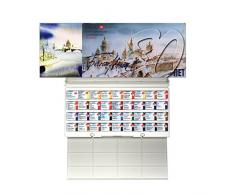 White Night Aquarell Gesamte Pfannen-Set in Kunststoff Box, 36 Stück