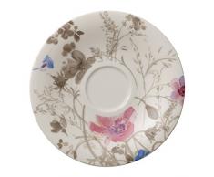 Villeroy & Boch Mariefleur Gris Tee-Untertasse, Geschirr aus hochwertigem Premium in Grau, Blau und Lila, 16 cm Teeuntertasse, Porzellan, 16 x 16 x 2 cm,