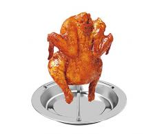 Wanshop Hühnerhalter, Edelstahl Hähnchenbräter Hähnchengrill Hähnchen Ständer Bräter BBQ Bräter Antihaftbeschichtung (A)