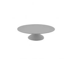 Point-Virgule Tortenplatte aus Bambus Faser mit Fuß, Deko Backzubehör für Torten oder Cupcake, Dürchmesser 30 cm, Höhe 8,5 cm, zementgrau