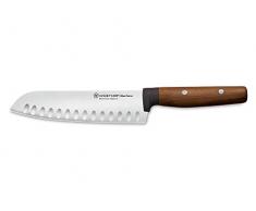 Wüsthof 3483/17 Santoku Urban Farmer, 17 cm Klinge mit Kullenschliff, Holzgriff aus Buche, Edelstahl, sehr scharf, japanisches Kochmesser