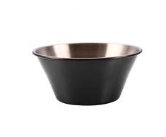 Transser Edelstahl-Schalen für Dipschalen – zerbrechen nicht Auflaufförmchen, Dip-Saucen-Auflaufförmchen für Tomatensauce, Soja, Grill und andere Party-Dinner-Kochfelder schwarz