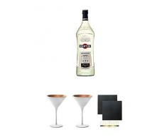 Martini Bianco Vermouth 1,5 Liter + Stölzle Cocktail-und Martiniglas Olympic Serie 2 Stück