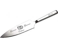 APS Tortenmesser/Kuchenheber mit eigener Gravur/Hochzeit Motiv Ringe Geschenk Brautpaar