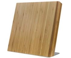 CONINX Magnetischer Messerhalter mit starkem Magnet - Bambusholz magnetisch Messerschutz Organizer Block ohne Messer