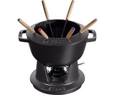 Staub Fondueset, Induktionsgeeignet, Gusseisen, Schwarz, 1 Einheiten