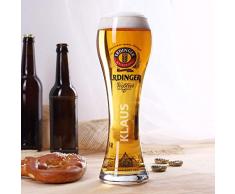 Erdinger Glas mit Gravur lizenziert Original Weißbierglas 0,5l - Männer Geschenk zum Vatertag Schriftart 2378