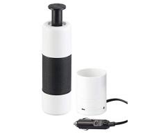 Rosenstein & Söhne Kfz Kaffeemaschine: Manueller Mini-Espresso-Maker mit 12-Volt-Wassererhitzer, 10 g/100 ml (Auto Kaffeemaschine)