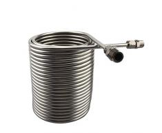 SISHUINIANHUA Edelstahl Heat Exchangers Coil, Tauch Wort Chiller, 1/2 Und 3/8 „Port & Spiralschlauch Coil, Bier/Wein-Kühler Für Homebrew