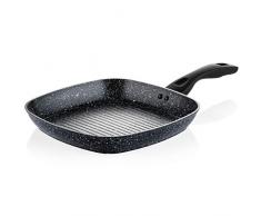 Westinghouse Grillpfanne Induktion - 28cm Steakpfanne - Viereckige Grill Pfanne - Schwarze Marmor