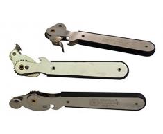 Preisjubel 3 Dosenöffner mit Kapselheber, Hebeldosenöffner aus Metall