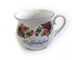 magicaldeco Porzellan- Tasse, Kaffeepott, Kugelbecher - Blumen- Kaffeehaferl