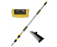 YACHTICON Waschbürsten Set Nr. 4 - Alu Teleskop Waschbürste 130-300cm