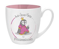 Gruss & Co 45519 Anti-Stress Tasse für Prinzessinnen, 45 cl, Geschenk, New Bone China, Rosa, 9.5 cm