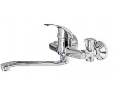 Saniworld Wand Küchenarmatur Spültischarmatur Wandarmatur und ein Geräteanschlussventil Ventil für Anschluss Spülmaschine oder Waschmaschine