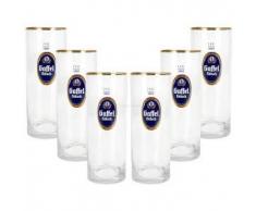 Gaffel Kölsch Bier Glas Gläser Set - 6x Stangen 0,4l geeicht