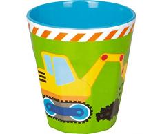 Die Spiegelburg 15092 Melamin-Becher Bagger Kleine Freunde