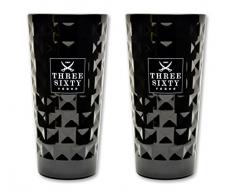 Three Sixty Vodka Black 2 Stück Longdrink Gläser 0,3l