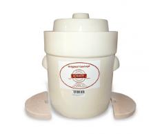 Gärtopf, Sauerkrauttopf 10 Ltr. creme weis