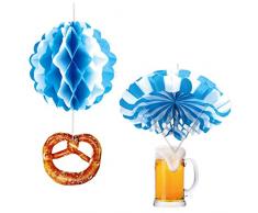 je 1x Hänge-Deko Maßkrug und Brez´n Bierzeltdeko Deko-Ballon