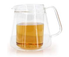 1aTTack.de Tee Kanne Wasser Karaffe Krug doppelwandig elegant 550ml