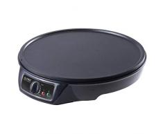 Crepes Maker 1000 Watt stufenlos regelbarer Thermostat 30cm antihaftbeschichtet inklusive Teigverteiler und Crepeswender aus Holz