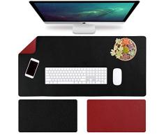 Multifunktionale Schreibtischunterlage, PU-Leder Tischunterlage Gross 800 x 400 mm, Ultradünn, Wasserdicht, Zweiseitig Nutzbar Mauspad für Büro- oder Heimbereich