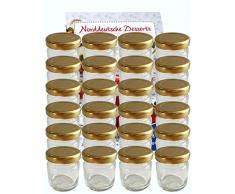 100er Set Sturzgläser Mini Gläser 37 ml Deckelfarbe Gold To 43 Rundgläser Honig Kaviar Marmeladengläser Obstgläser Einweckgläser Senf, Honig, Gläser, Einmachgläser, Portionsgläser, Probiergläser, Imker