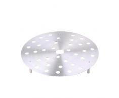 Peanutaod Edelstahlregal Elektrische Haushaltsreiskocher Dampfkochtopf Schnellkochtopf Hohe Fuß Kurze Gedämpfte Regal Dampfer - Silber - 20 cm