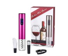 Bi-Komfort Korkenzieher, Elektrischer Weinöffner, Automatischer Flaschenöffner, Weinflaschenöffner Set enthält Folienschneider, Weinausgießer und Vakuum Weinverschluss