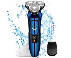 MISOSU Rasierer Elektrorasierer Herren Rasierapparat Nass- und Trockenrasierer herren Elektrischer Bartschneider Präzisionstrimmer Rotationsrasierer Männer