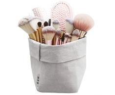 Asttic Tragbare Vintage Paper Make-up Pinsel Lagerung Eimer mit hoher Kapazität Schreibtisch Cosmetic Box Augenbrauenstift Schönheit Pinsel Rohr Make-up Pinsel Halter-Speicher-Make-up Lagerbehälter Ge