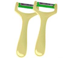 2 Spargelschäler Klingen Solingen (weiß) Gemüse-, Obst- u. Spargel Schäler im SB Pack, quer, 0250