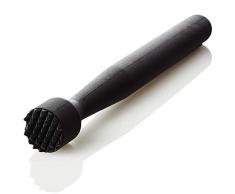 Kerafactum Barstößel Bar Limetten Zitronen EIS Stößel Muddler Cocktail Barstössel Caipirinha schwarzer Eisstößel Caipirinha-Stößel Eiszerkleinerer Zubehör Crasher Black gezahnt