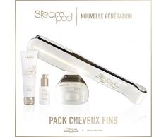 LOréal Set aus Steampod 2.0 Dampfhaarglätter/Glätteisen + Serum + glättende Milch für feine Haare