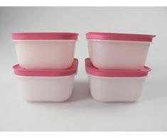 TUPPERWARE Gefrier-Behälter Eis-Kristall Eiskristall 450 ml weiß-pink (4) 11282