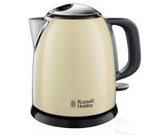 Russell Hobbs Mini-Wasserkocher Colours+ creme, 1,0l, 2400W, Schnellkochfunktion, herausnehmbarer Kalkfilter, optimierte Ausgusstülle, kleiner Reisewasserkocher, kompakter Teekocher 24994-70