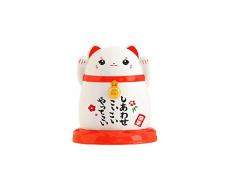 Exing Schöne Zahnstocherdose Zahnstocherhalter japanische Glücksbringer Zahnstocherdose A-Carré weiß