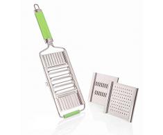 Muxels Gigant 4-fach Hobel mit Restehalter. Der schnelle Gemüse Hobel, der ideale Julienne Schneider und die praktische Parmesan Reibe (Limette)